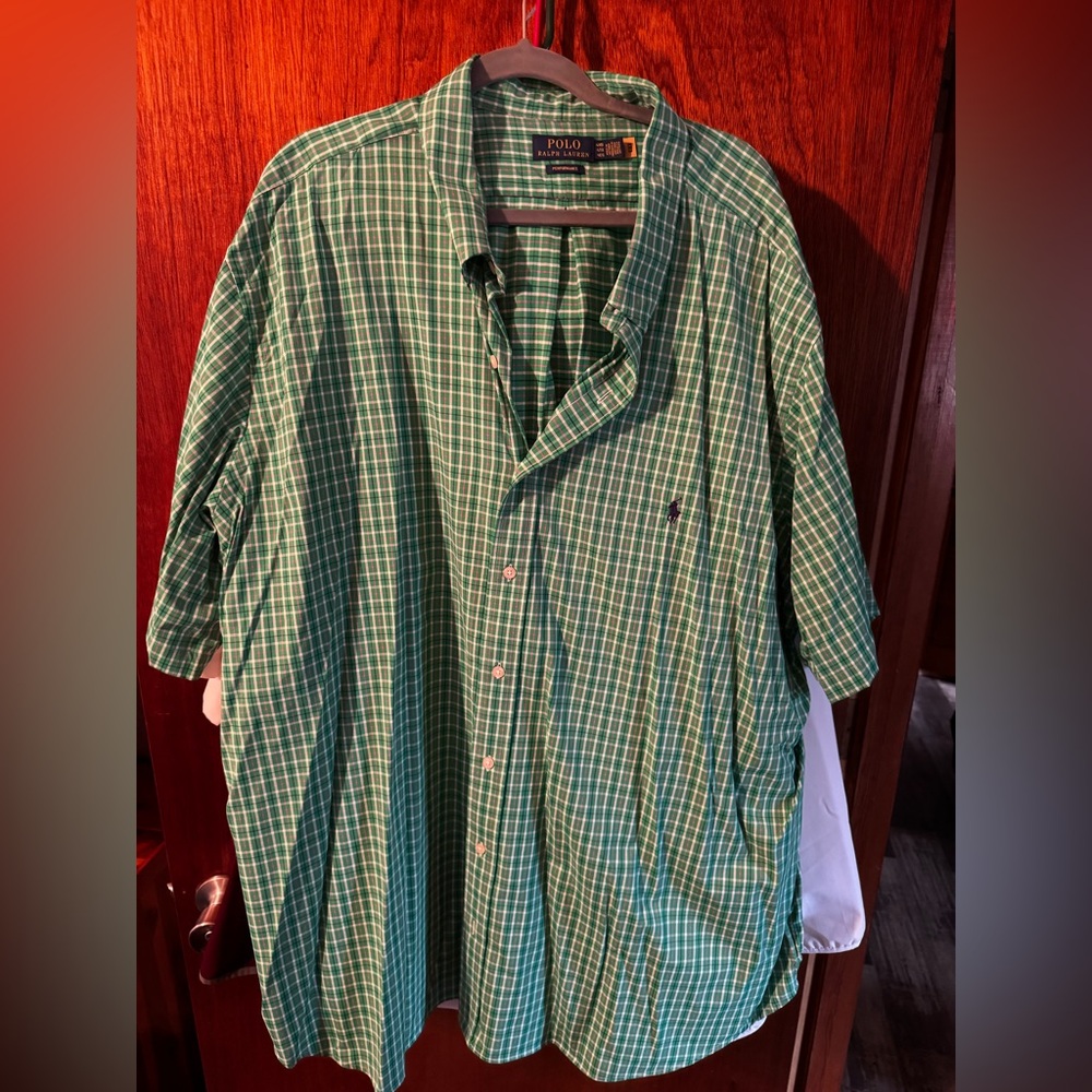 Polo by Ralph Lauren Men's Green Plaid Performance Shirt